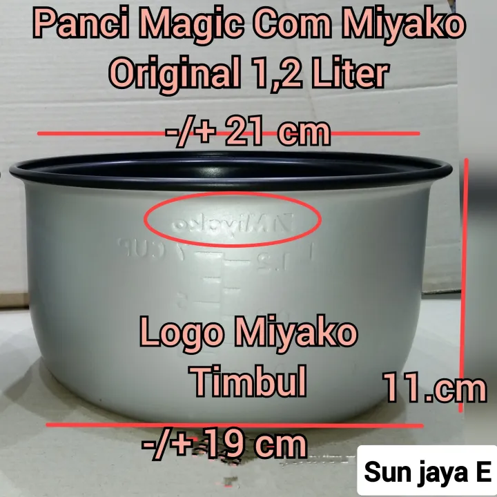 Panci Rice Cooker Miyako Mcm Liter Original Logo Miyako Lazada Indonesia