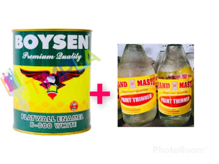 BOYSEN FLATWALL ENAMEL 4L w/ free 2bot Paint Thinner Lazada PH