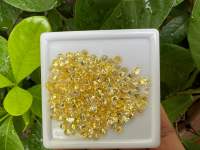 เพชรรัสเซีย สีเหลือง Cubic Zirconia (เพชร CZ) ทรงกลม ( 100 เม็ด) YELLOW COLOR เกรดอย่าง ดี 2.20 MM. มิลลิเมตร