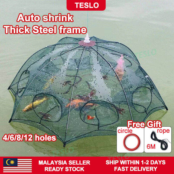 【TESLO】🔥Malaysia In Stock🔥 bubu payung jaring ikan bubu ikan jala ...