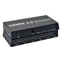 HDMI 2.0 4X1 อัตโนมัติ/คู่มือ HDMI Switcher พร้อม IR 4 In 1 OUT รองรับ 4K/60Hz สำหรับทีวี HDTV โฮมเธียเตอร์