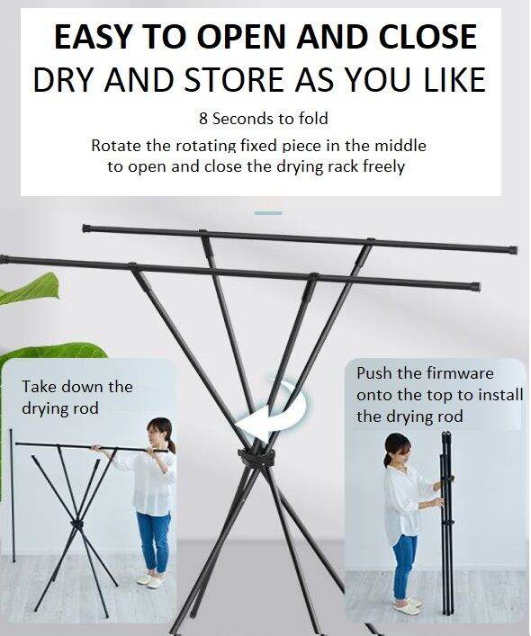 Portable Folding Clothes Rack for Indoor,Outdoor. A Collapsible ...