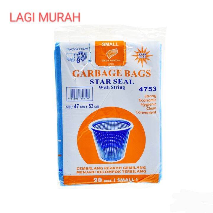 Garbage Bag with Tie String 20PCS/Pack (47CM × 53CM)(Ready Stock in