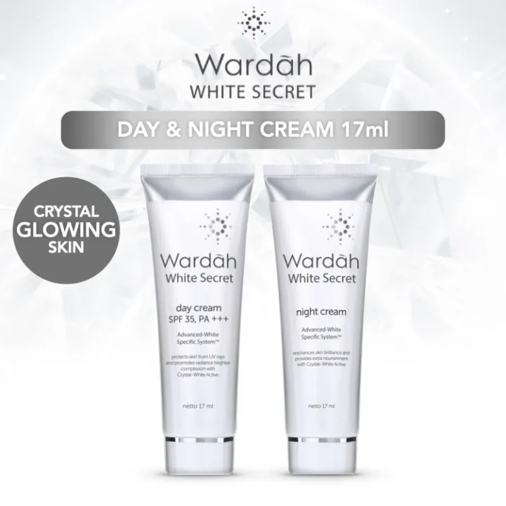 harga wardah white secret day cream dan night cream