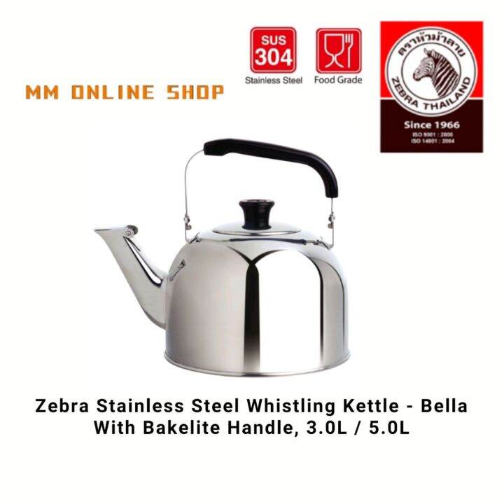 Zebra Stainless Steel Whistling Kettle Bella 3.0L / 5.0L Lazada