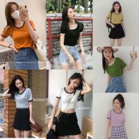 ??พร้อมส่ง??เสื้อยืดแขนสั้นคอกลม ผ้าคอตตอน cotton 100%