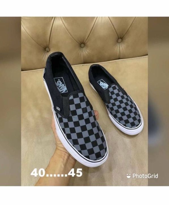 รองเท้าผ้าใบvans-slipon-รองเท้าสวยๆลายตาราง