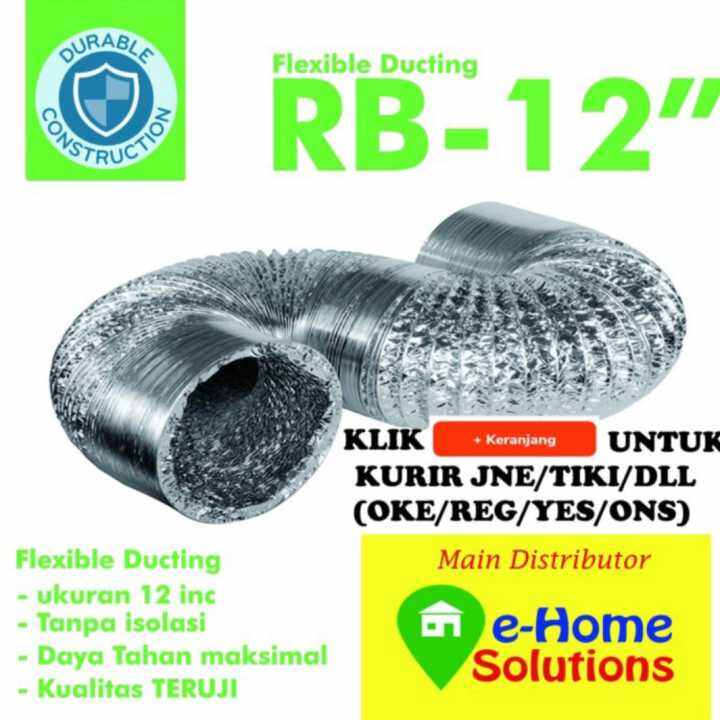 flexible cerobong asap 12 inchi flexible ducting 12" / pipa exhaust fan