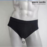 Pierre cardin รุ่น PC-323-BL กางเกงในทรง Brife สีดำ ขอบ Spandex ผ้า Cotton 100% 1Pack 2ตัว สิุนค้าพร้อมส่งทุกรายการ