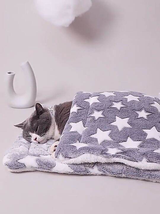 Cat Bed pet Kitten bed mat Washable Sleeping Warm Soft cat mat Dog Blanket Thicken Cat Bed