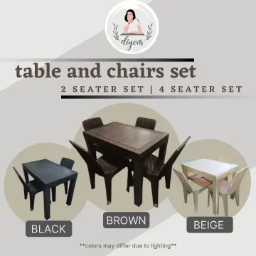 Plastic dining table on sale set lowest price