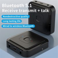 BT-22บลูทูธ5.1เครื่องรับสัญญาณเครื่องส่งสัญญาณพร้อมไมโครโฟน3.5มม.AUX RCA แจ็คสเตอริโออะแดปเตอร์ไร้สาย USB Dongle สำหรับรถยนต์หูฟัง