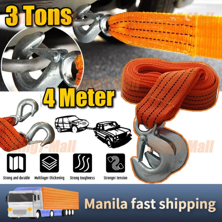 🇵🇭 Heavy Duty Car Towing Rope 4m / 3000kg / 3 Tons Truck Pulling Rope