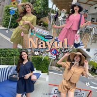 FLAT2112 FF0298 : NAYUL TOP &amp; SHORTS เสื้อและกางเกงขาสั้น เสื้อเป็นทรงคอวี กางเกงเอวสม็อค