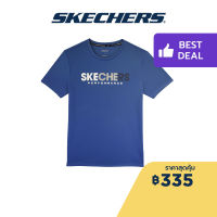 Skechers สเก็ตเชอร์ส เสื้อยืดแขนสั้นผู้ชาย เสื้อกีฬา Men Performance Running Short Sleeve Tee - SP22Q4M415-RIBL