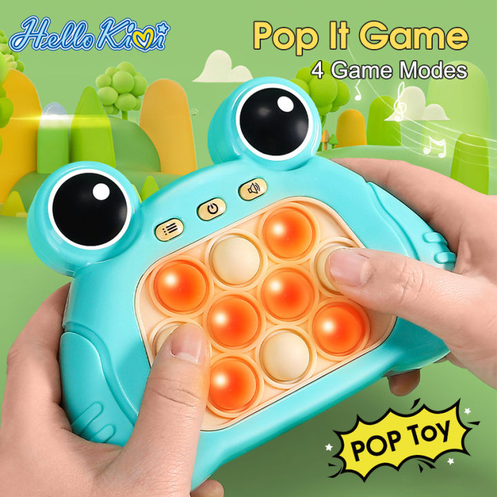 HelloKimi Pop It Game Toys Gameboard Quick Push Pop Game Children Early  Learning Press It Game Console Sensory Quick Push Handle Game Stress  Release Game with Music for Kids Girls Boys