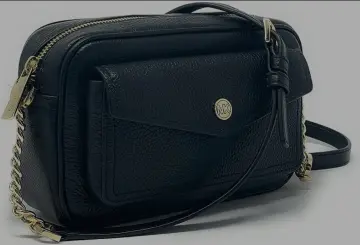 Michael Kors Jet Set Travel Medium Pocket Camera Crossbody Bag Black Mk