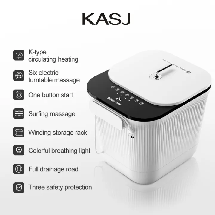 KASJ 1612 WHITE Automatic Foot Bath Eectric Massage Fumigation Constant