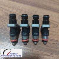 4X Black Top Hat 14 MM Feed High Performance 450CC 550CC 650CC 850CC 1000CC 1300CC 65mm EV14 E25 E85 High impedance Flow matched fuel injector For Honda Toyota  หัวฉีด