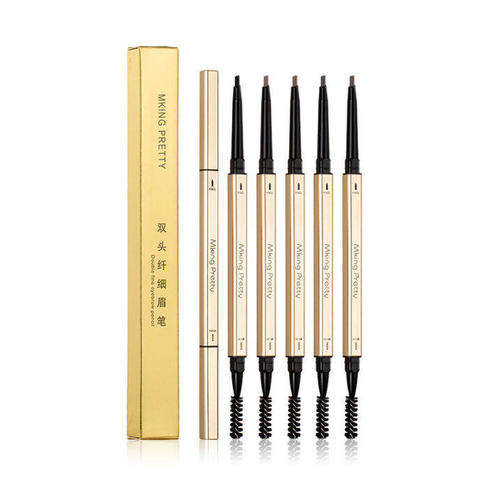 [Authentic] [Magic Eyebrow Pencil] Small gold bar Eyebrow Pencil Doubleheaded triangular