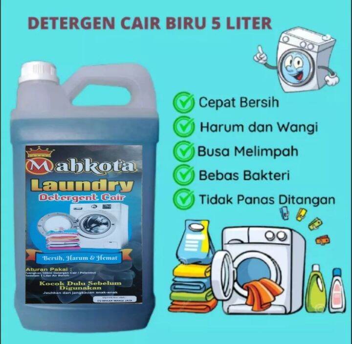 DETERGEN CAIR BLUE COCOK UNTUK LAUNDRY DAN RUMAH TANGGA | Lazada Indonesia