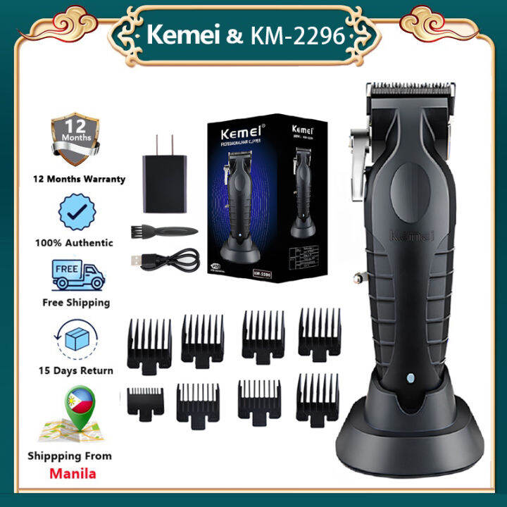 Kemei KM-2296 Professional Hair Clipper Adjustable Cordless Electric ...