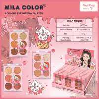 (MC5048) MILA COLOR Eyeshadow Palette อายชาโดว์ 6 สี เนื้อเเมต+ชิมเมอร์ในตลับเดียว สีสวย เเพ็คเกจน่ารัก ขนาด 12 กรัม