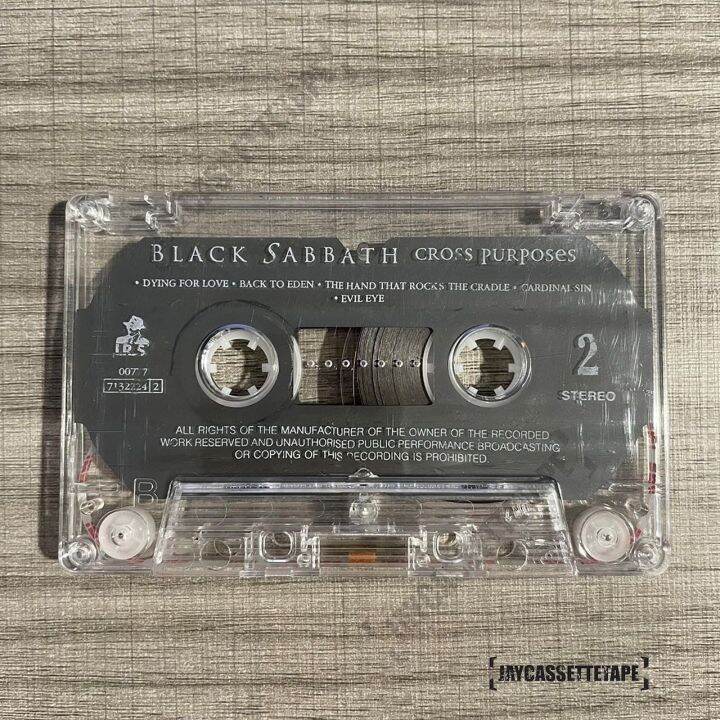 เทปเพลง-เทปคาสเซ็ท-cassette-tape-black-sabbath-อัลบั้ม-cross-purposes