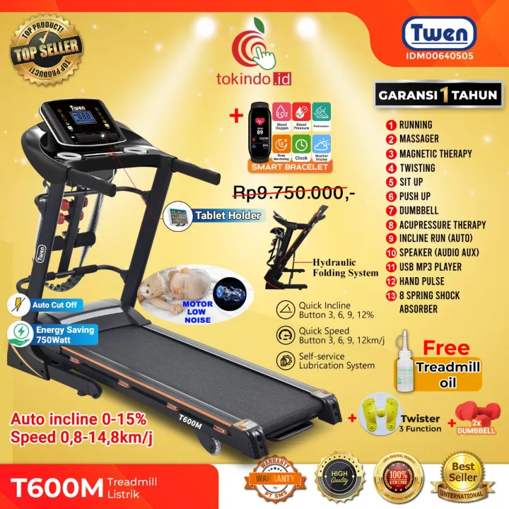 TWEN T600M Treadmill Elektrik Treadmill Listrik Treadmill Multifungsi