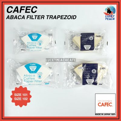 CAFEC Abaca Paper Filter [Trapezoid Shape] White/Brown สินค้าของแท้จากญี่ปุ่น