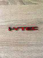 โลโก้ i-VTEC ติดHONDA ขนาด13cm.x1.5cm. สีแดงขอบดำ