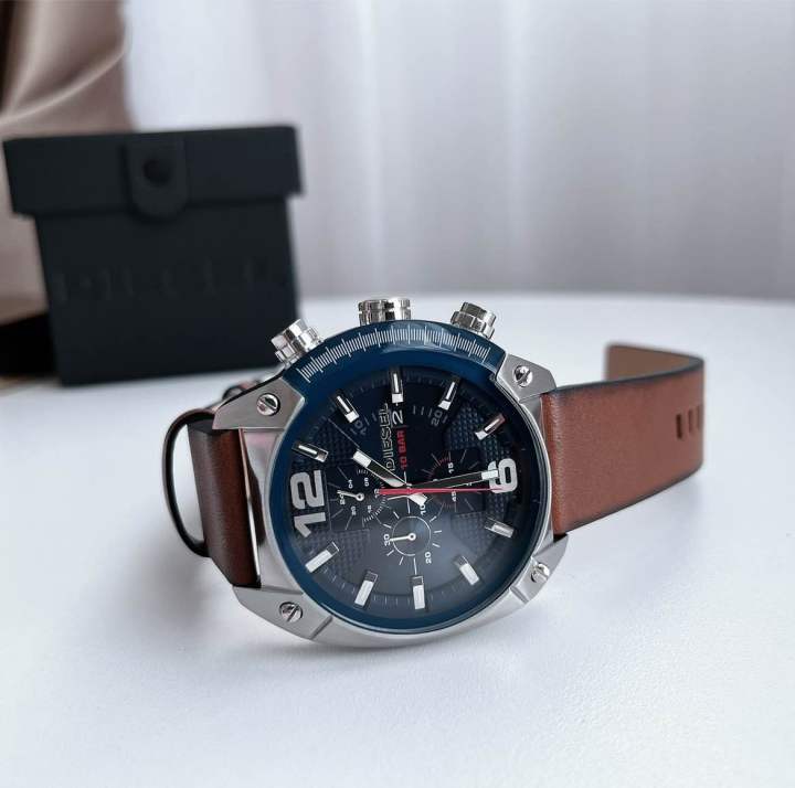 ของแท้-100-นาฬิกาข้อมือ-สายหนัง-diesel-mens-overflow-watch-dz4400