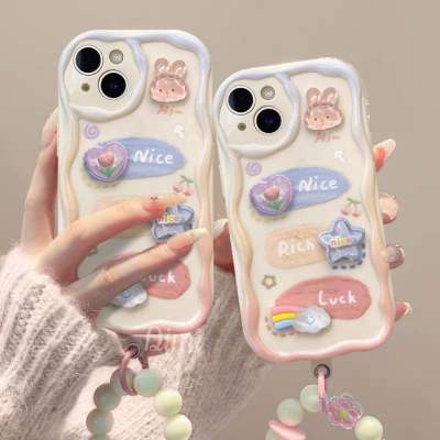 💓Case มาใหม่จร้า น่ารักมาก พร้อมสายคล้องมือ For .Oppo A31 A53 A15 A16 A17 A17k A5s A54(4g) A98(5g) A5/A9 2020 Reno4 Reno5 Reno6 Reno7Z Reno8z Reno8T Realme C53 C55