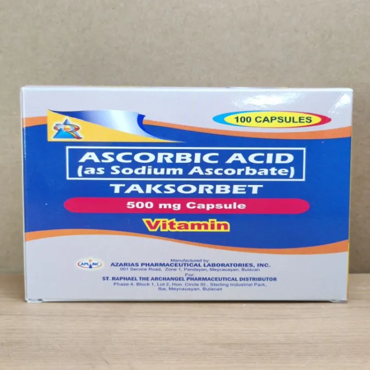Ascorbic Acid (as Sodium Ascorbate) TAKSORBET 100 capsules Lazada PH