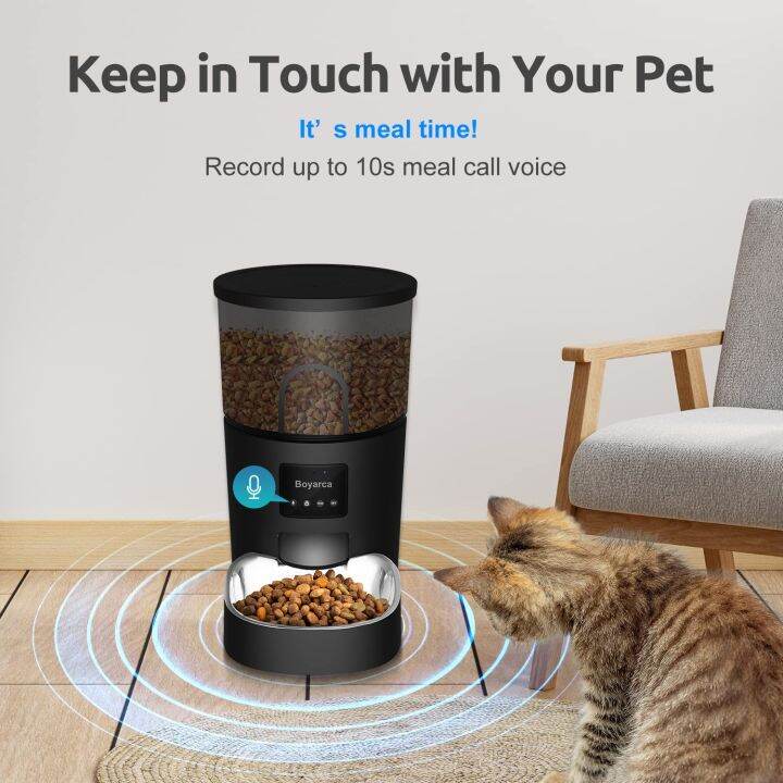 4L Automatic Pet Feeder Automatic Cat Feeder Dry Food with Timer, 2