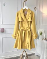 ❤️✨Trench Coat  แบรนด์ญี่ปุ่น สีเหลืองครีม ทรงน่ารักกสุดๆจ้า