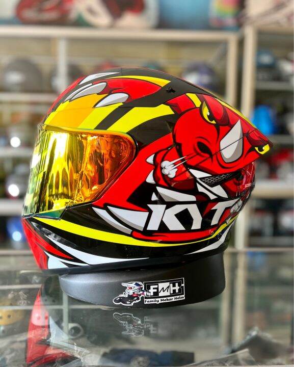 HELM KYT TTC RHINO PAKET GANTENG VISOR IRIDIUM RED ORIGINAL Lazada