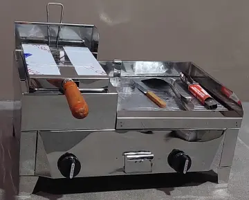 Gas grill hotsell with deep fryer