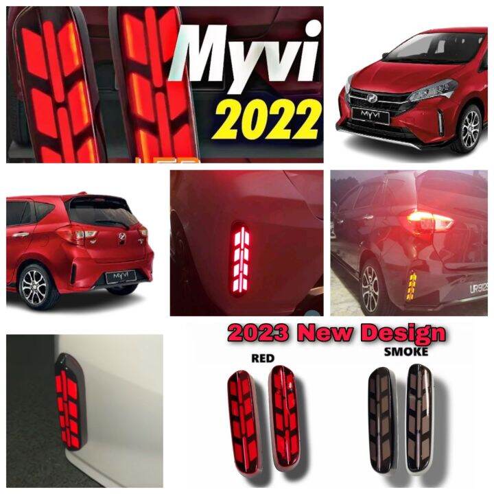 Perodua Myvi Facelift 2022 2023 LED Car Rear Bumper Reflector LED Light