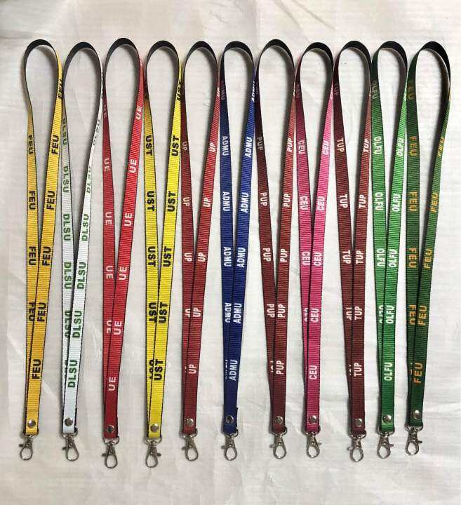 Minimalist 1/2 school/ university id lace lanyard sling UST, DLSU, CEU ...