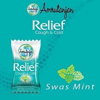 ลูกอม Amrutanjan Relief Swas Mint บรรเทาอาการระคายเคืองคอ(3 candy)