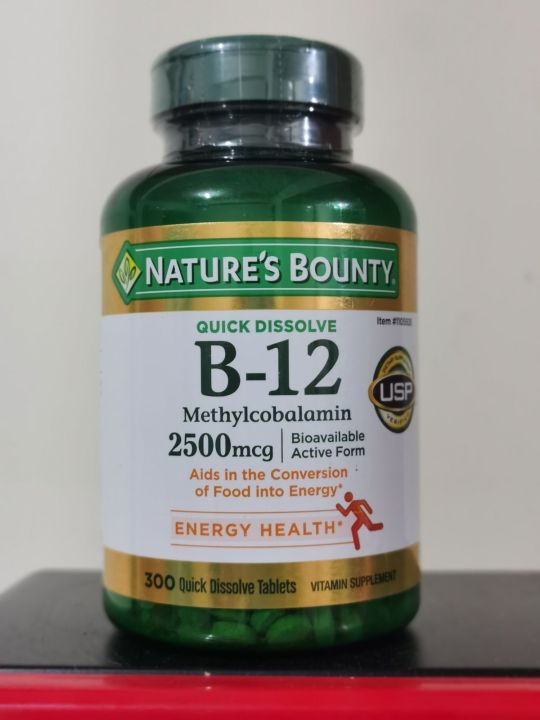 Natures Bounty Vitamin B12 Tablet Methylcobalamin B 12 Multivitamin