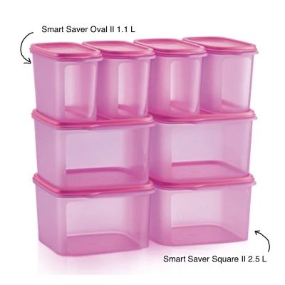 Tupperware Smart Saver Square II 2.5L กล่องทัพเพอร์แวร์สี่เหลี่ยม สามารถมองเห็นอาหารข้างใน ฝาปิดแน่นสนิท วางซ้อนกันได้