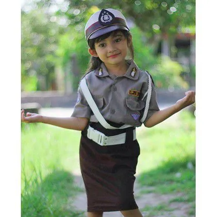 Baju Polwan Anak, Baju polisi anak, baju karnaval anak | Lazada Indonesia