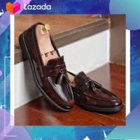 Arcobareno Code 505 Tassel Loafer Burgundy x Black Soles รองเท้า loafer ผู้ชาย งานหนัง Italy แท้ HandMade สุดคลาสสิค