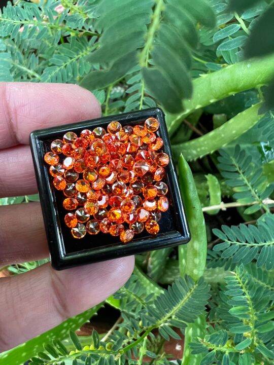 เพชร-cz-เพชรรัสเซีย-ทรงกลม-3-00-มม-100-เม็ด-สีส้ม-brilliant-orange-rose-diamond-พลอย-cubic-zirconia-cz-round-shape