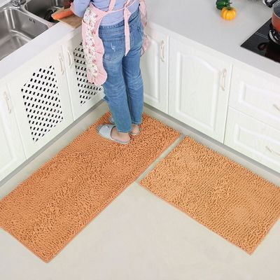 TOP WAY Kitchen floor mat set:40*60+40*120Cm  พรมปูพื้น พรมห้องครัว พรมเชต2ชิ้น มี2ผืน วางหน้าห้องครัว หลื หน้าห้องน้ำ ก็ได้ มียางกันลื่น สินค้าใหม่ ขายดี ราคาถูก!! พร้อมส่ง