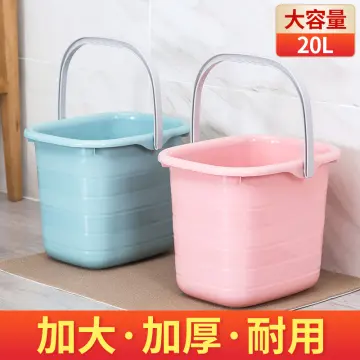  Bucket For Cleaning Plastic Bucket Pails And Buckets Cleaning  Buckets For Household Use Plastic Pails And Buckets,Collapsible Bucket  Portable Handle Easy Hanging Green Silicone Plastic(Green trumpet) : Health  & Household