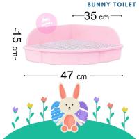 Small Pet Toilet Pink ห้องน้ำกระต่าย ห้องน้ำสัตว์เล็ก สีชมพู ไว้ในกรงได้ ขนาด 47x35x15 cm