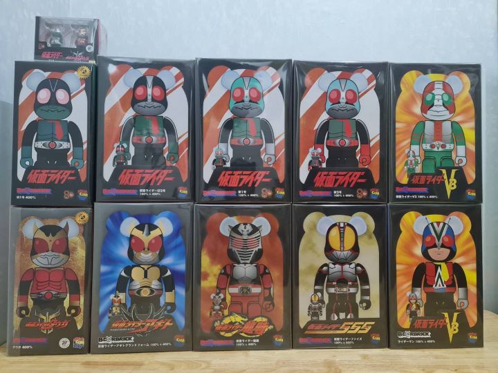 Bearbrick kamen rider 400% &amp; 100% 10 box/set ของใหม่-แท้